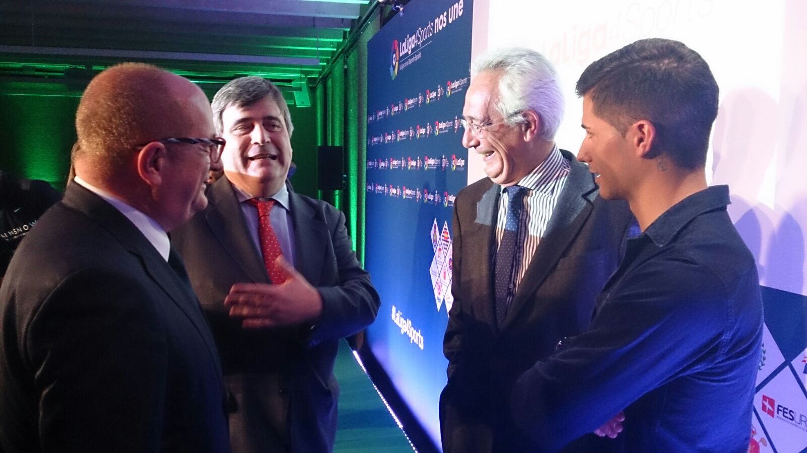 Ioseba Fernández y Javier Fernández, en la presentación oficial de LaLiga4Sports